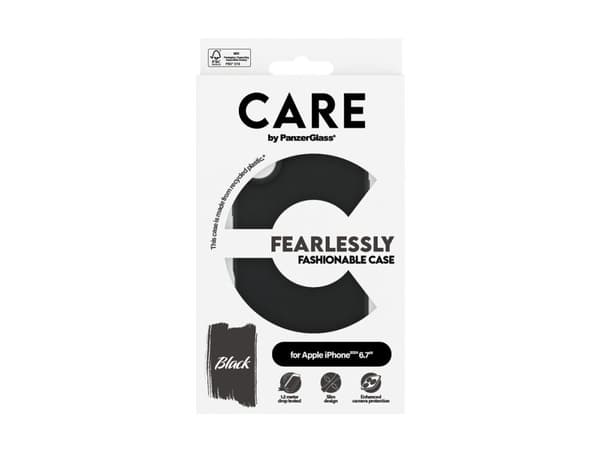 PanzerGlass CARE™ by ® Case Black iPhone 16 Plus, Suojus, Apple, Apple - iPhone 16 Plus, musta