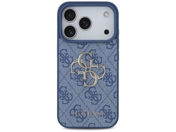 Guess 4G Big Logo-etui til iPhone 17 Pro / 18 Pro – blått