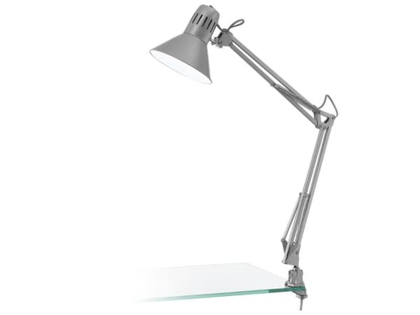 Firmo bord med klämma, silver