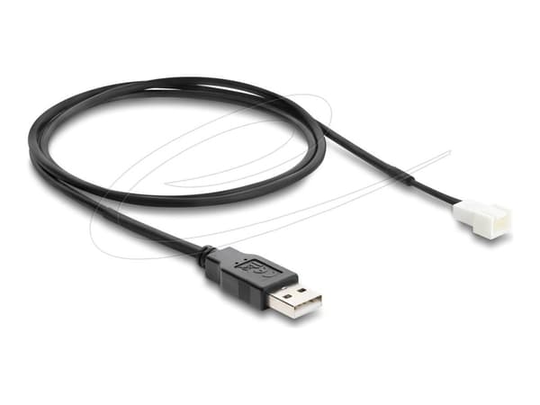 DeLOCK 91231, 1 m, USB A, Molex (3-pin), 5 V
