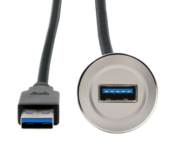 EXSYS EX-49186, 0,3 m, USB A, USB A, USB 3.2 Gen 1 (3.1 Gen 1), 5 Gbit/s, Sort, Sølv