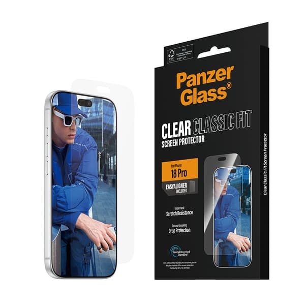 PanzerGlass Screen Protector iPhone 18 Pro | Classic fit w. EasyAligner