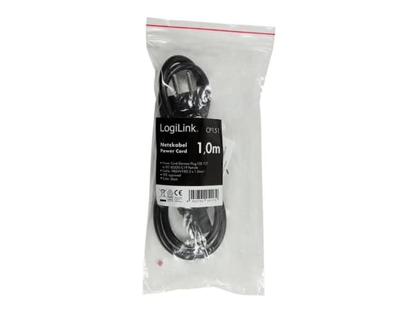 LogiLink CP151, 1 m, CEE7/7, IEC C19, 250 V