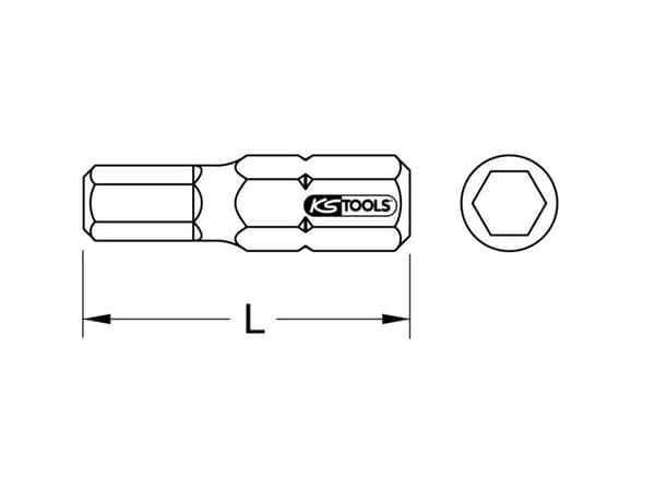 KS Tools 911.5131 Kuusikulmateräspala 1 kpl