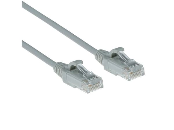 ACT Grey LSZH CAT6 datacenter slim patchkabel 0,15 m U/UTP snagless (DC9030)