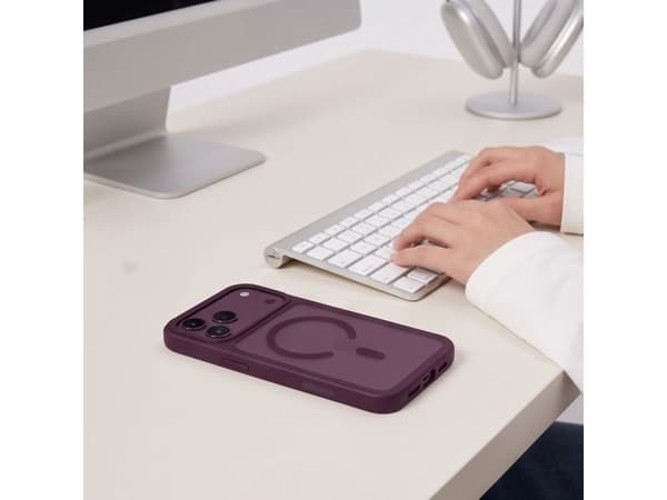 Tech-Protect Magmat Magsafe CC Case for iPhone 18 Pro / 17 Pro - Burgundy Matte