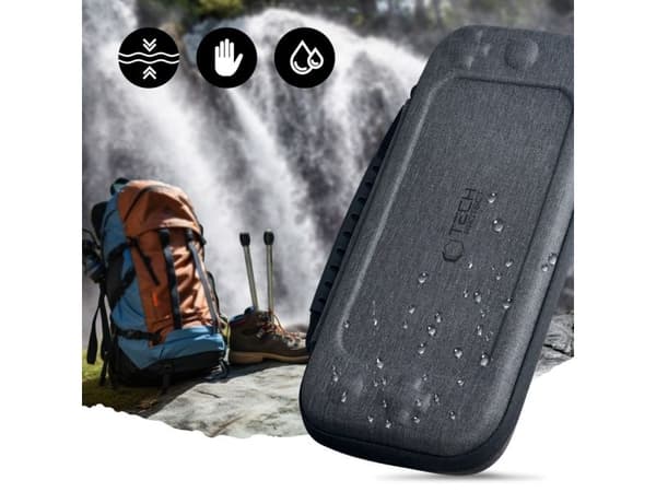Tech-Protect Hardpouch-fodral till Nintendo Switch 2 grå