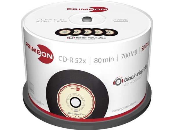 Primeon CD-R 700 MB, 80 min, 50 st. spindel