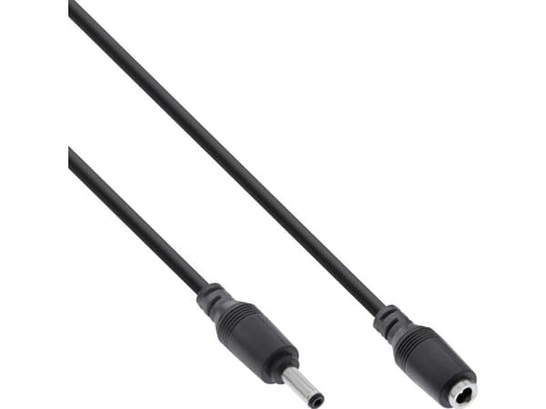 InLine 40157Y, Virtakaapeli, Musta, 10 mm, 5000 mm, 10 mm, 92 g