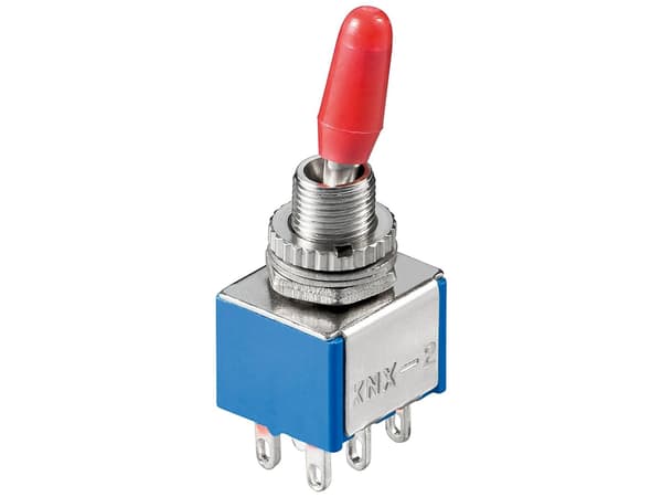 Miniature toggle switch - 2x ON-ON, with solder pins