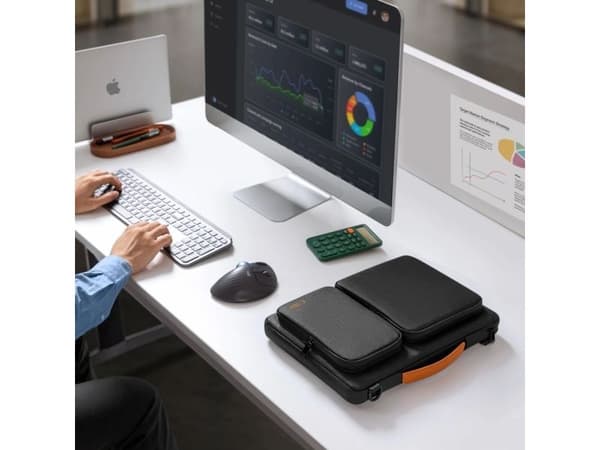 Tech-Protect Defender PC-veske 13–14 - svart og oransje