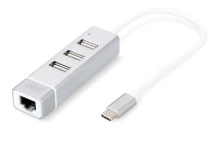 DIGITUS DA-70253 - USB-C dokkestasjon - 100Mb LAN