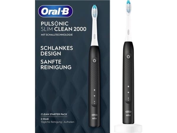 Braun Oral-B børstehode Pulsonic Slim Clean sort - 2000