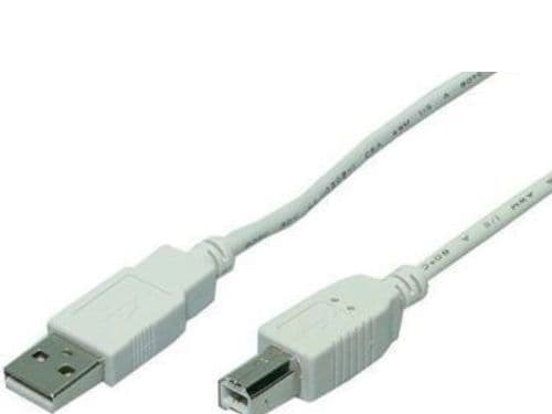 LogiLink 1.8m USB 2.0, 1,8 m, USB A, USB B, USB 2.0, Hanstik/Hanstik, Grå