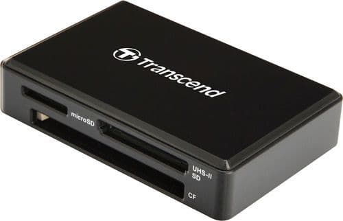Transcend TS-RDF9K2, CF, MicroSDHC, MicroSDXC, SDHC, SDXC, Svart, CE/FCC/BSMI/KC/RCM/EAC, Micro-USB, USB, 5 V