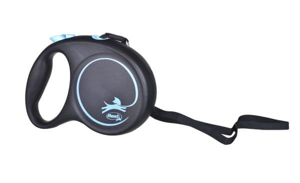 flexi Black Design L hundkoppel 5 m, 50 kg, blå