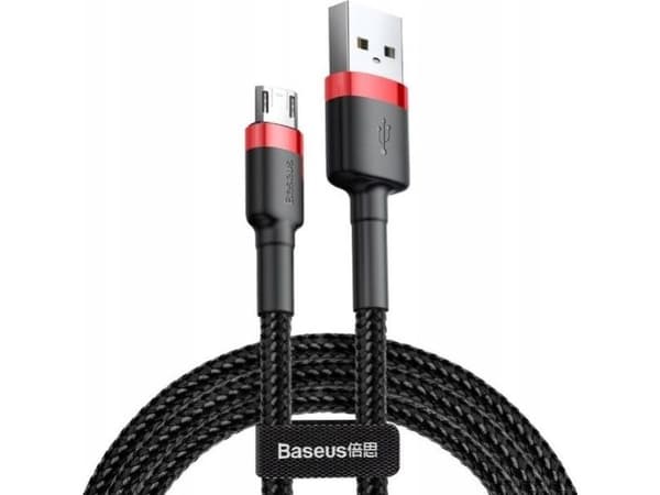 Baseus Cafule, 2 m, USB A, Micro-USB A, Sort, Rød