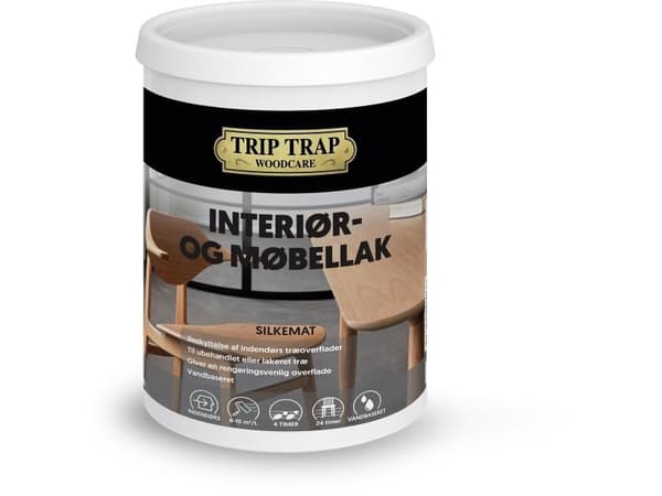 Trip Trap Interiør- og Møbellak, silkemat (tidligere Interiørlak)