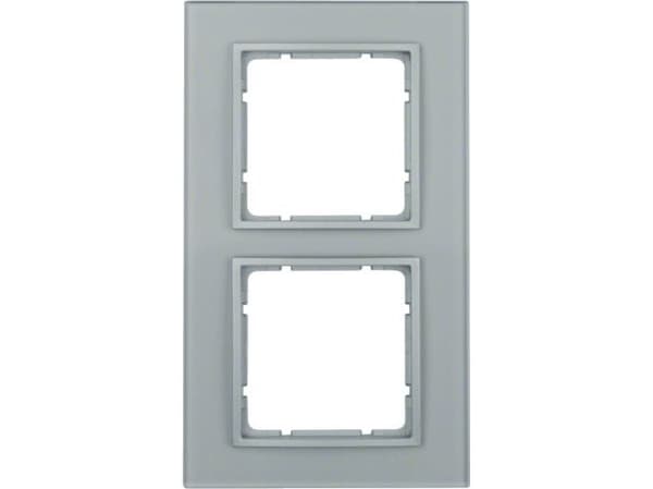 Berker Ramme 2 modul B.7 glas alu