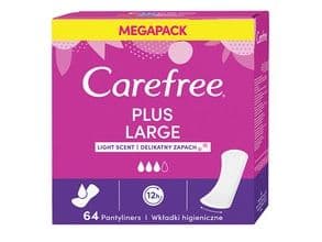 CAREFREE_Plus Large sanitary pads Light Scent 64pcs.
