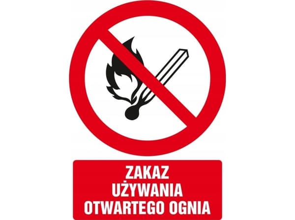 PROCERA TDC -kyltti, Avotulen kielto