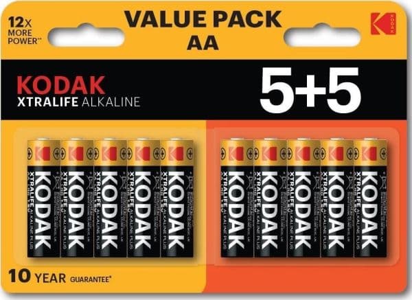 Alkaliparistot - Kodak Xtralife AA 10 (5+5 Pack)