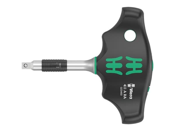Wera 411 A RA - T-handle adapter screwdriver - 45 mm - 1/4" - fine