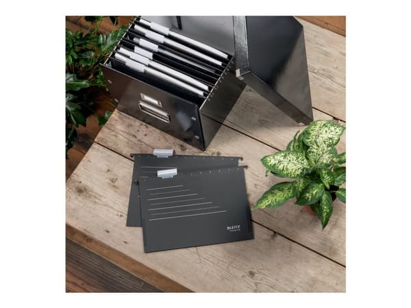 Leitz Alpha® Recycle -ripustuskansio, jossa on mekanismi, musta – (10 kpl.)