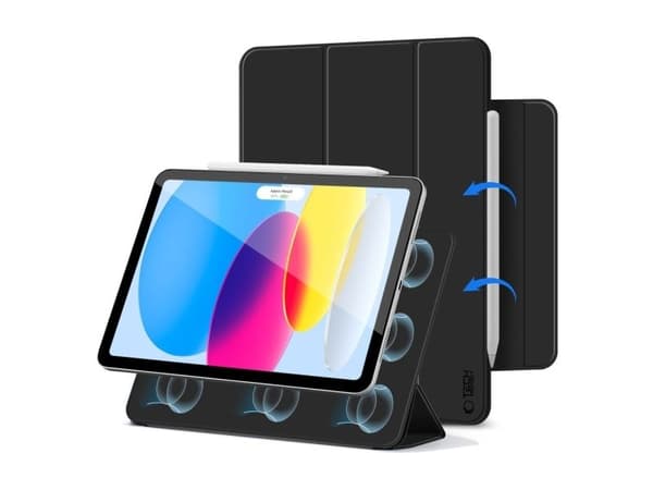 Tablettfodral 4kom.pl SmartCase Magnetic iPad 10,9" 2022 / 11" 2025 Sort
