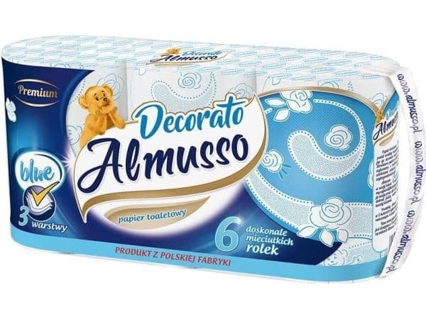 Almusso toalettpapper Decor, 3-lagers, 6 st
