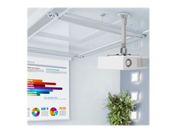 TECHly - Brakett - for projektor - aluminium, stål - sølv - takmonterbar