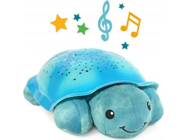Cloud B Twinkling Twilight Turtle leker og lyser sovende, blå farge