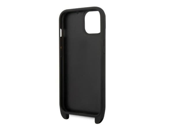 Karl Lagerfeld monogram-plakett stropcover til iPhone 14 / 15 / 13 6.1" - sort