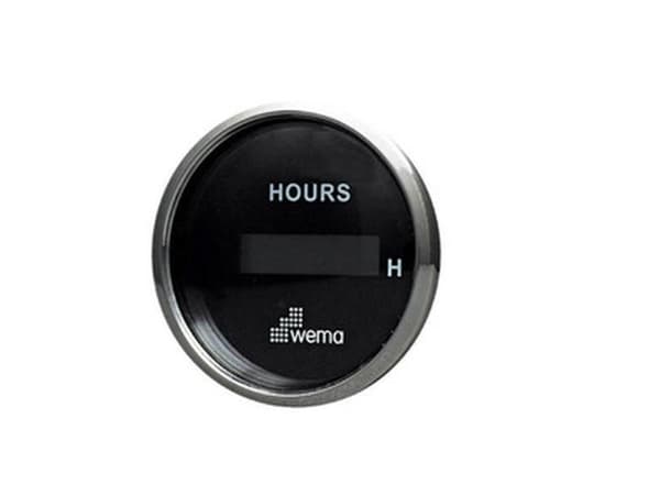 Wema Tuntilaskuri LCD 12/24 Volt Musta RF