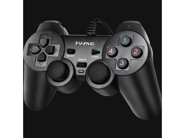 Marvo GT-006, Spelplatta, PC, Analog, Menu button, Mode button, Options button, Strömknapp, Turbo button, Kabel, USB