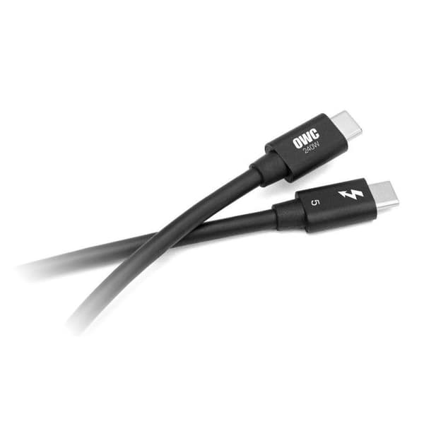 OWC - Thunderbolt-kabel - USB-C (hann) til USB-C (hann) - USB 3.2 Gen 2 / USB4 / Thunderbolt 3 / Thunderbolt 4 / Thunderbolt 5 - 48 V - 5 A - 80 cm...