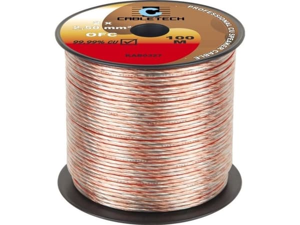 Cabletech kaiutinkaapeli OFC 2.5mm 100m 100m