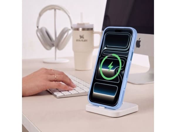 Tech-Protect MagPrime MagSafe CC case for iPhone 18 Pro / 17 Pro - light blue matte