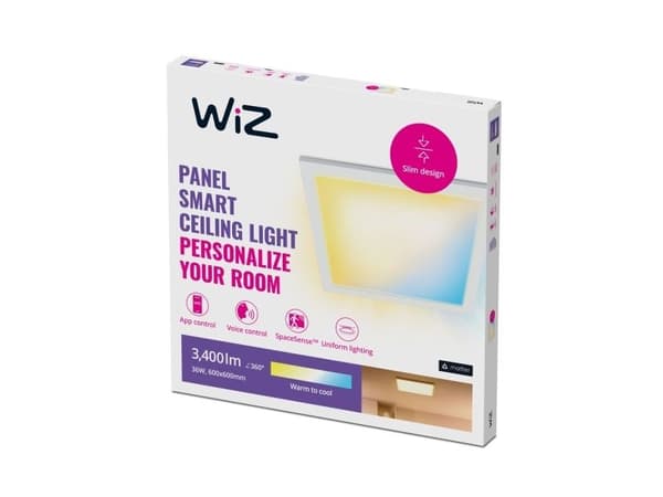 Panel WiZ Ceiling SQ 36W White 27-65K TW