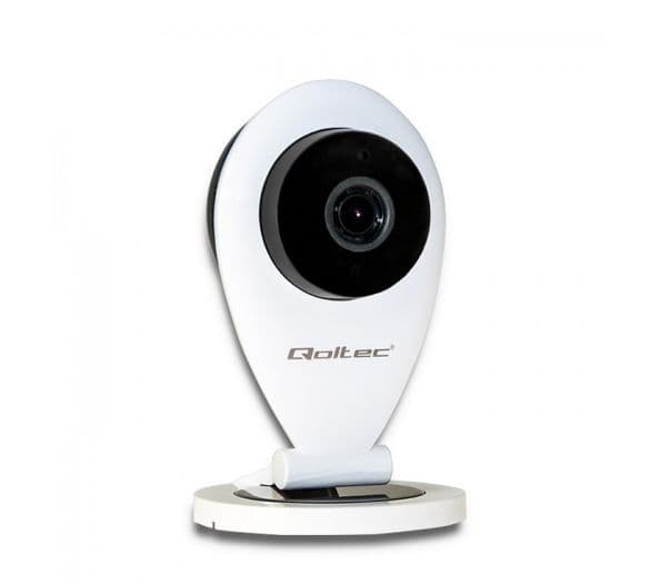Qoltec 50226, IP-säkerhetskamera, inomhus, Trådlös, AK3918, Bord, Vit