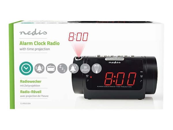 Nedis CLAR005BK - Klockradio - svart