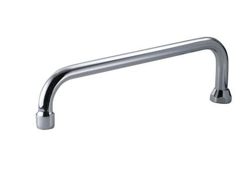 Avloppsstos U-form univ 300 mm förkromad