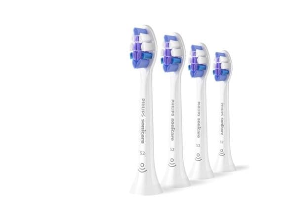 Philips Sonicare S2 Sensitive tannbørstehoder – hvite – 4-pakning