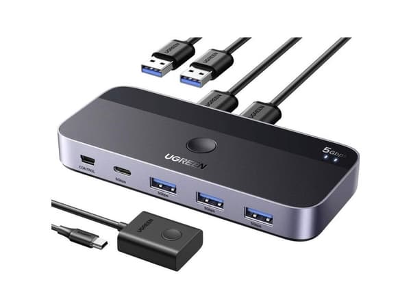 Ugreen Switch USB 3.0 UGREEN CM662, 2X4 ut (svart)