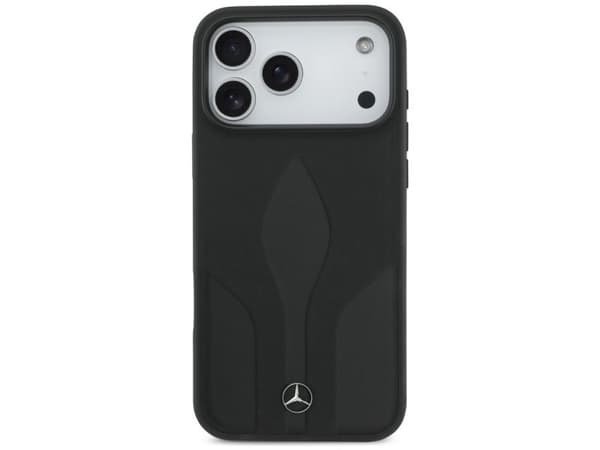 Mercedes Leather The Move MagSafe Case for iPhone 17 Pro Max - Black