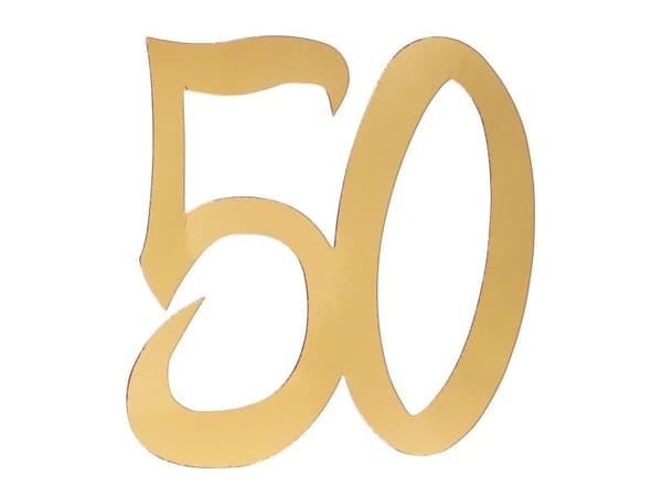 Guld deko tal, 50 år