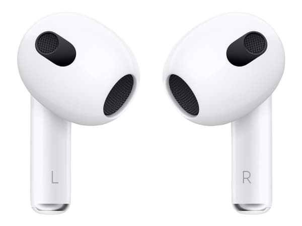 Apple AirPods with Lightning Charging Case - 3:e generationen - True wireless-hörlurar med mikrofon - öronknopp - Bluetooth - vit