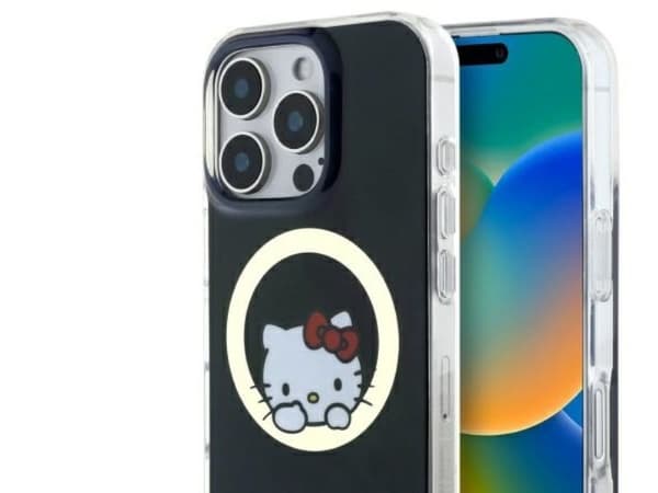 Hello Kitty IML Sweet Kitty Magsafe-deksel til iPhone 16 Pro - sort