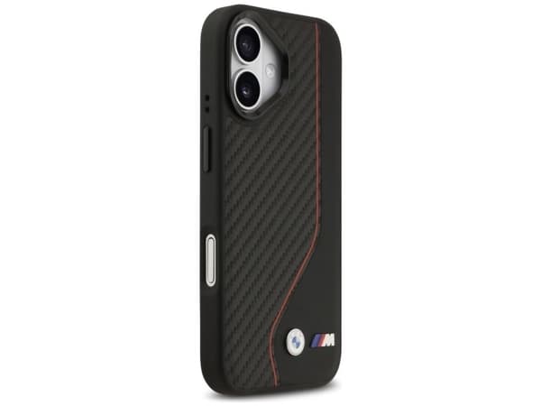 BMW M Carbon Line &amp; Logo MagSafe Case for iPhone 17 - Red