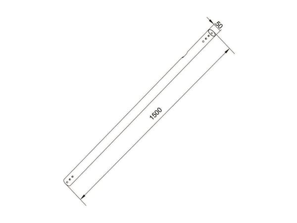 Multibrackets M Pro - Monteringskomponent (rørforlengelse) - stål - hvit - takmonterbar